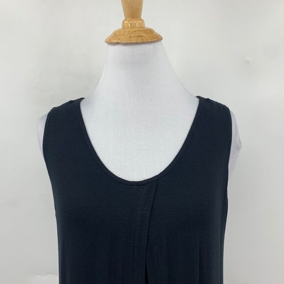 Cabi Tank Top Womens XS Extra Small Black Split Front Back Layered Beyond Tunic - Picture 3 of 15